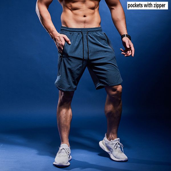

mens running shorts gym wear fitness workout shorts men sport short pants tennis basketball soccer training 1, Black;blue