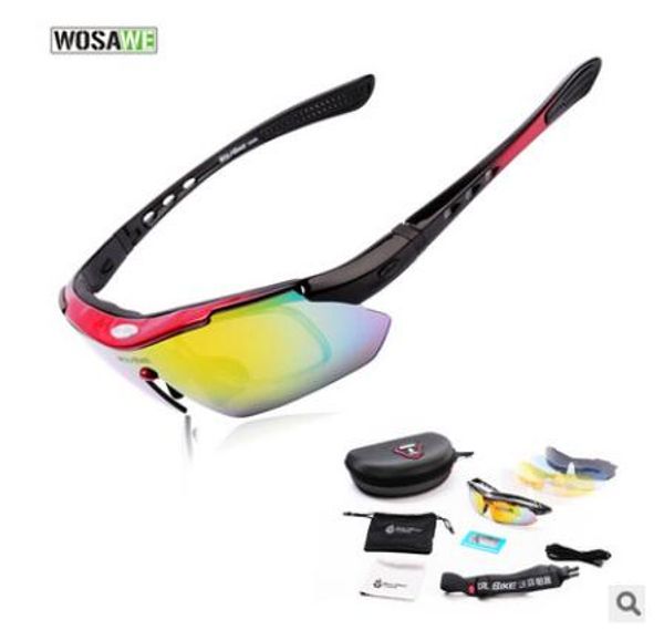 

wosawe polarized sunglasses riding outdoor sports bicycle glasses sunglasses glasses 5 lens protection uv