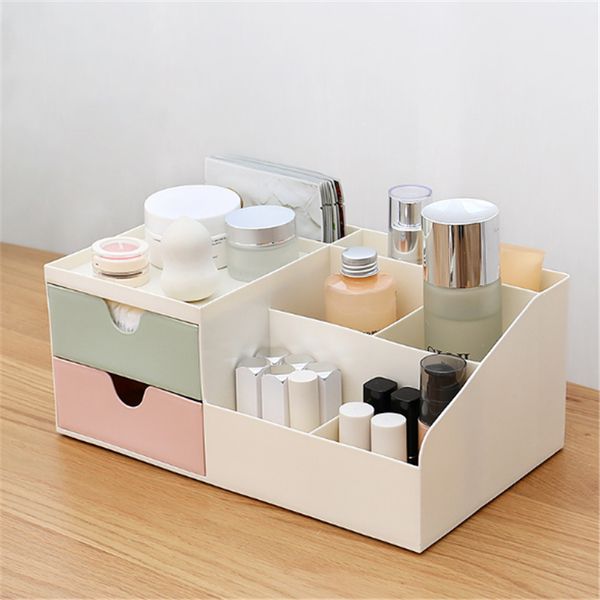2019 Plastic Storage Box Makeup Organizer Case Drawers Cosmetic