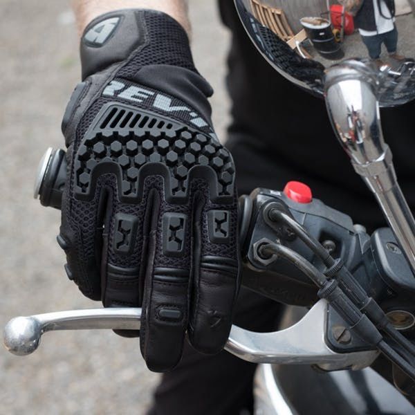 

motorcycle gloves rubber leather breathable touch screen off-road soft shatter-resistant gloves street locomotive racing, Black