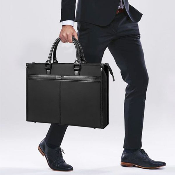 

briefcases men's business bag waterproof nylon male tote lapbriefcase messenger/crossbody bags for men man handbag lw0163