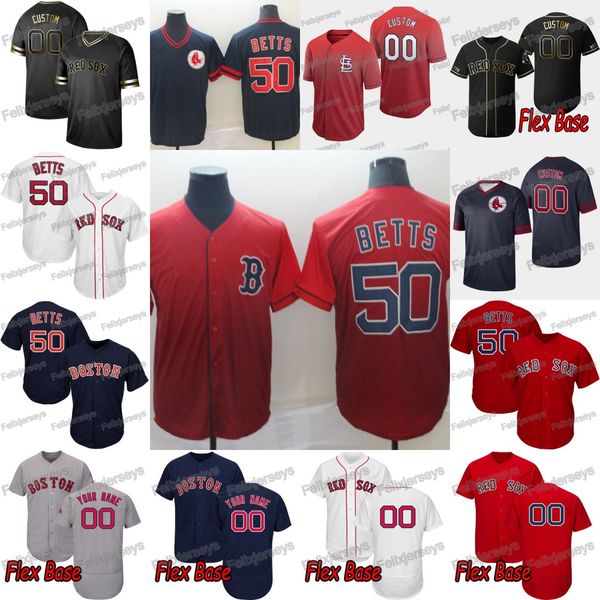 

50 Mookie Betts 2019 Golden Edition Andrew Benintendi Xander Bogaerts J.D. Martinez Nathan Eovaldi Red Sox Chris Sale Rafael Devers Jersey