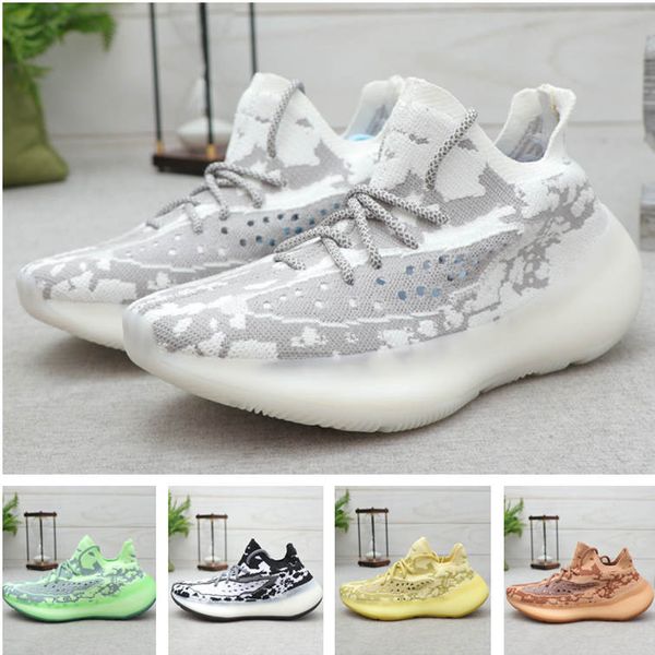 

new v3 kanye west true form white gid glow clay zebra cream white beluga 2.0 sesame running shoes designer sneakers, White;red