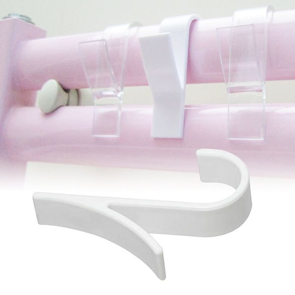 

50pcs heated towel hanger white clear rail tubular radiator bath hook holder wet towel underwear drying hooks 3