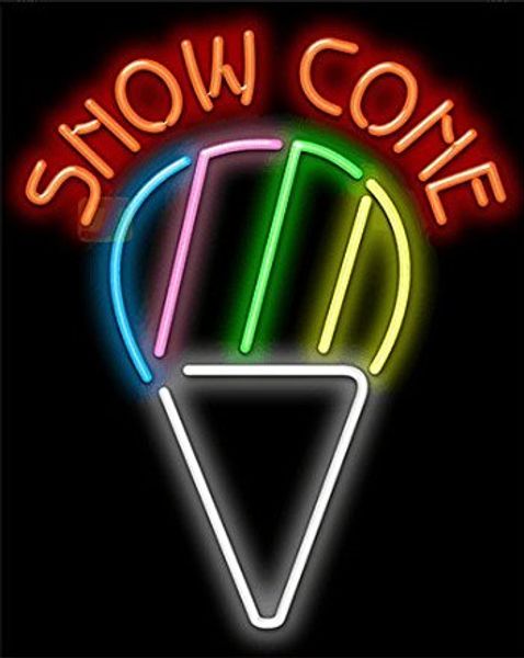 

горячие продажи снежный конус неоновая вывеска реклама бар развлечения клуб украшения художественный дисплей настоящее стеклянная лампа мета