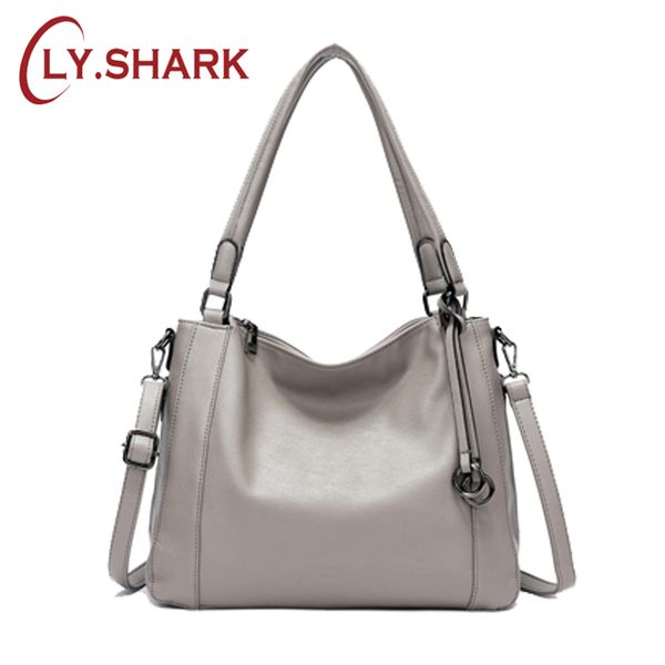 

ly.shark brand lady handbag messenger bag 2018 ladies fashion shoulder bag pu leather handbag wild models messenger