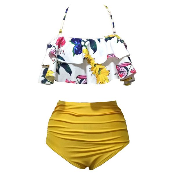 

новый купальник бикини женщины высокой талией бикини 2019 купальники плюс размер купальники push up бикини set vintage пляжная одежда biquin, White;black