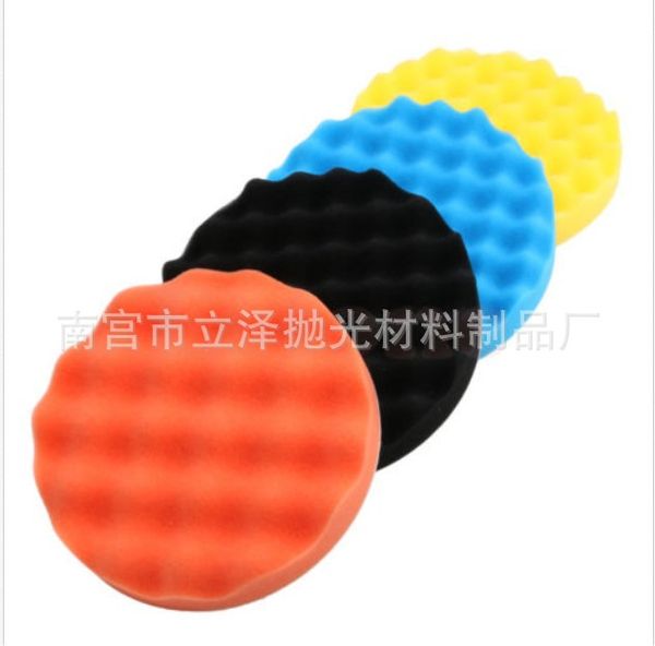 

manufacturers supply cross border car polishing sponge wheel wave sponge roundel 3-4-5-6-7-inch sucker clay plate