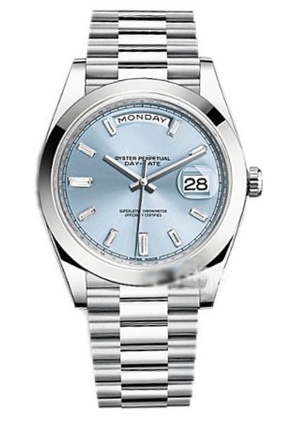 

wholeale watch day date mechanical 40mm mens royal oaks watch stainless steel bezel stainless steel wristwatches no battery, Slivery;brown