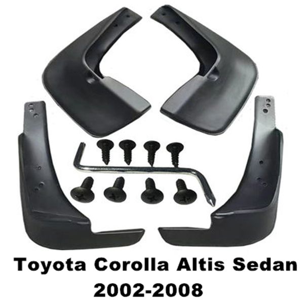 Car Mudflaps Splash Guards Mud Flap Mudguards Fender For Toyota Corolla Altis Sedan 2002 2003 2004 2005 2006 2007 2008 Car Interior Accessories Car