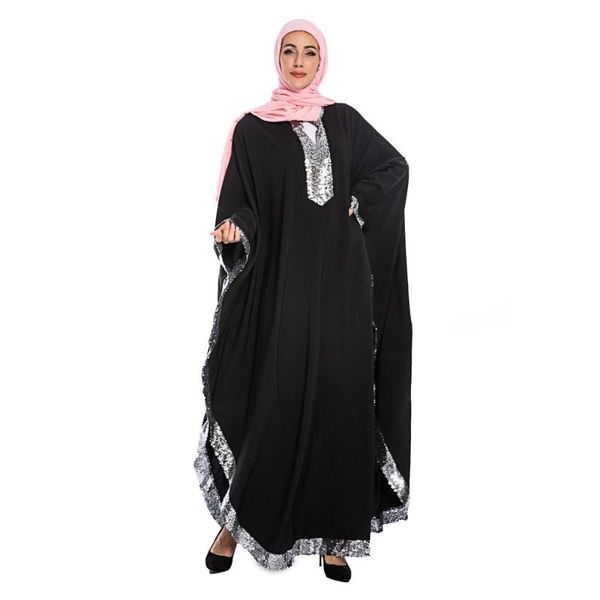 

plus size women muslim abaya dress batwing sleeve patchwork saudi arabia abaya turkish islamic clothing robe musulmane, Red