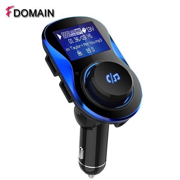 

fdomain 2018 new handsbluetooth car kit fm transmitter modulator multifunctional tf car u disk mp3 player bluetooth coche