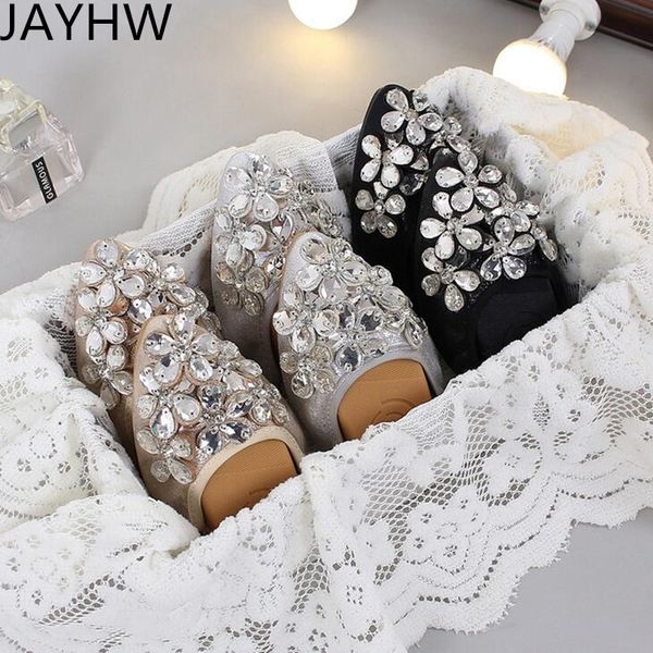 

jayhw women fashion rhinestone sequins personality banquet flat shoes light comfortable pregnant women mom shoes dance, Black