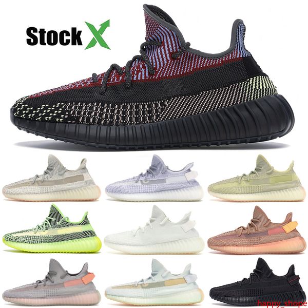 

кроссовки kanye west мужские женские zebra yecheil светоотражающие lundmark глина цитрин черный статический gid glow дизайнер тренер спортив