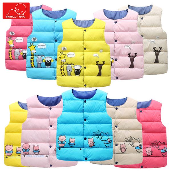 

осень зима дети жилета пальто куртки девочек мальчиков без рукавов вниз parkas дети waistcaots верхней одежды детской одежды, Blue