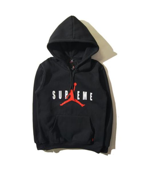 

2019fw jordan supreme europe usa tide brand flying people letter sweater men and women couple models casual sports cotton hooded