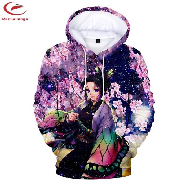 

demon slayer men's hip hop casual hooded clothes demon slayer men's new 3d casual hooded, Black