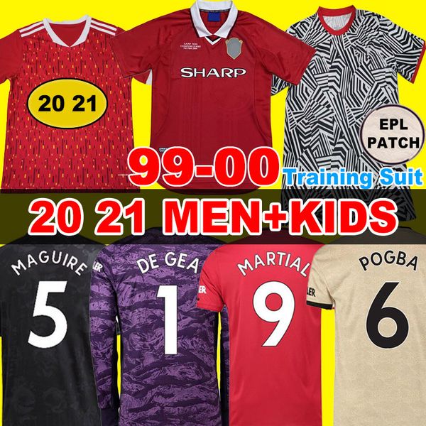 

20 21 manchester soccer jersey pogba lingard rashford maguire man 2019 2020 2021 football united utd uniforms 99 00 giggs beckham, Black;yellow