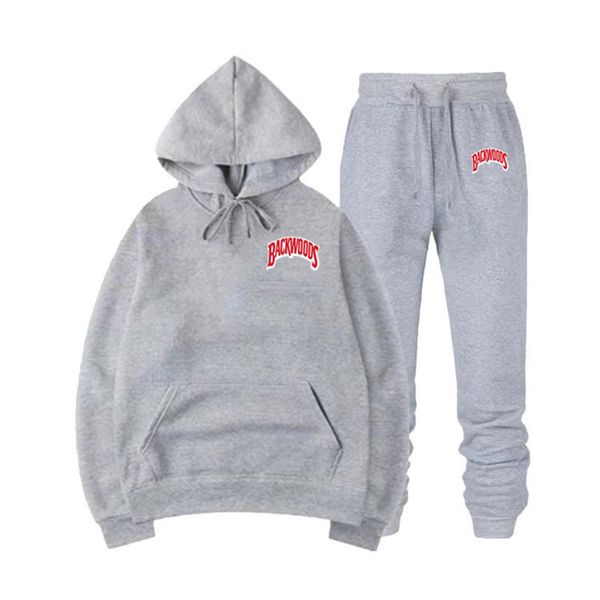 

мужские backwoods спортивные костюмы толстовки брюки бегуны 2 шт. комплекты одежды спортивные костюмы, Gray