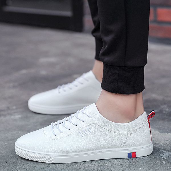 

summer 2019 new line with low help men's casual shoes sports board shoes, Black