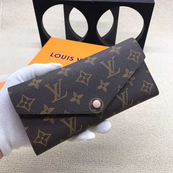 

2019 NEW wallets purse Genuine Leather Men Long Wallet M men's credit Card holder Suit Wallets With Box 60531 60708