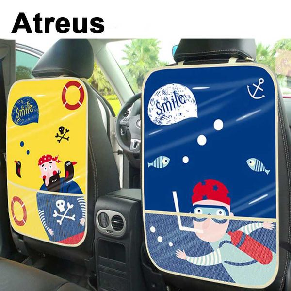 

atreus car cartoon kick mat seat back protector cover storage bag for e46 e39 e36 audi a4 b6 a3 a6 c5 renault duster lada