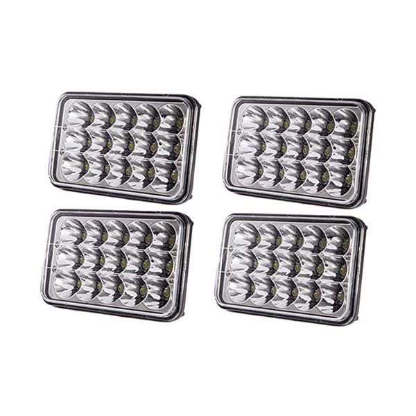 

4pcs approved 4x6 inch led headlights rectangular replacement h4651 h4652 h4656 h4666 h6545 for peterbil kenworth freightinger f