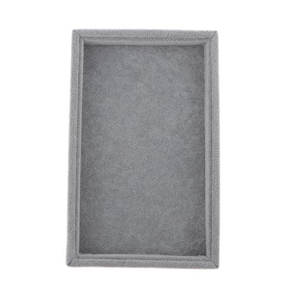 

elegant velvet stackable jewelry display tray necklace organizer, Black;white