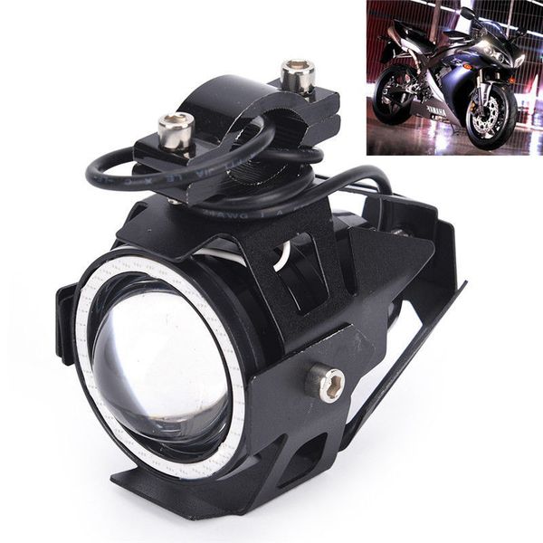 

led spotlight motorcycle headlight driving fog light spot lamp angel eye halo ring