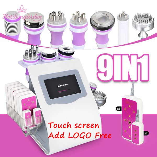

9 in 1 unoisetion cavitation rf vacuum ultrasonic cavitation radio frequency skin tighten 5mw laser slimming machine for home use