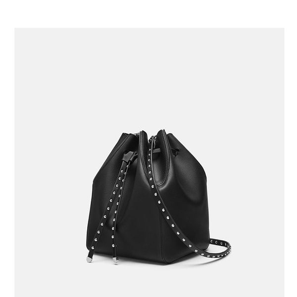 

rivet trimmed pocket single shoulder messenger bag postage