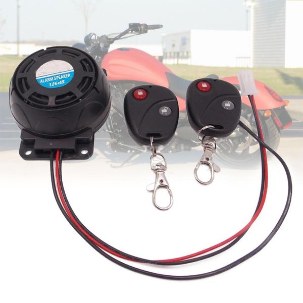 

12v motorcycle dual remote alarm 105-125db remote control alarm horn motorbike anti-theft security system scooter accessories