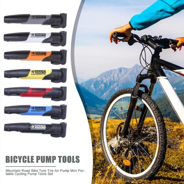 

durable bicycle pump tools delicate design mountian road bicycle tyre tire air pump mini portable pocket inflator gas mouth