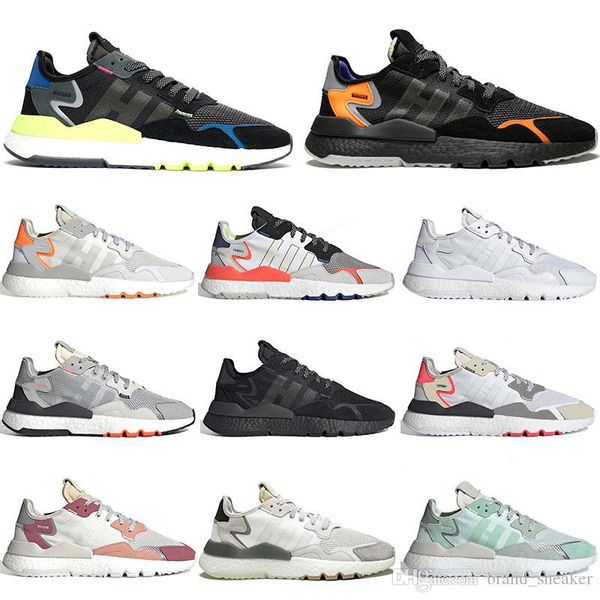 

тренеры nite jogger обувь mesh 3m reflective тройной основные черный серый розовый женщины mens traner мода дизайнер на открытом воздухе спо