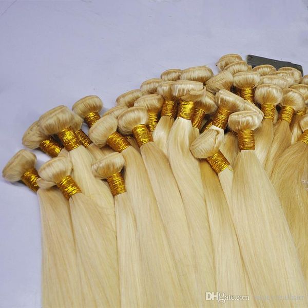 

dhgate 613 color straight hair virgin brazilian hair weave blonde bundles hair 3 bundles lot dhl, Black