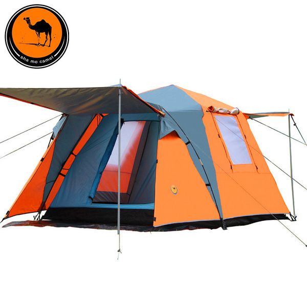 

cm088 automatic 3-4 person double layer waterproof tourist beach camping tent barraca de acampamento