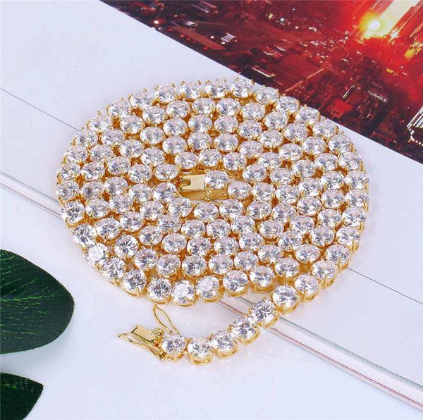 

gorgeous women men gold silver color cz tennis chain ice out diamonds hip hop chain necklace bling jewelry 6mm 16"-30"
