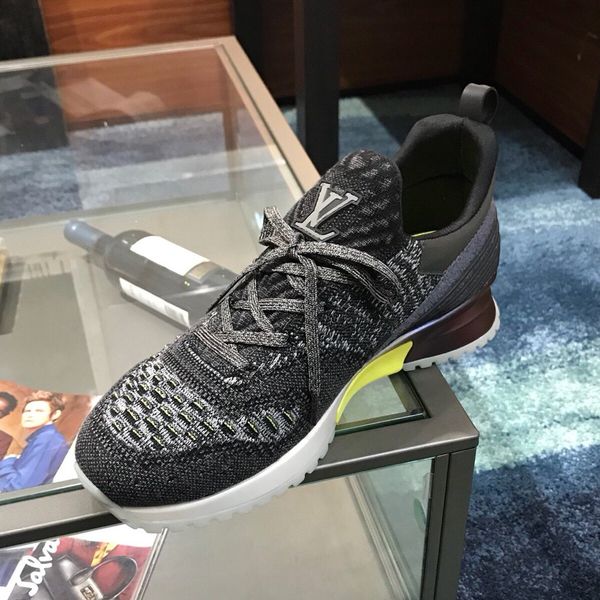 

e4 fashion casual shoes sports shoes men's sneakers comfortable breathable knitted uppers original box packaging zapatos hombre, Black