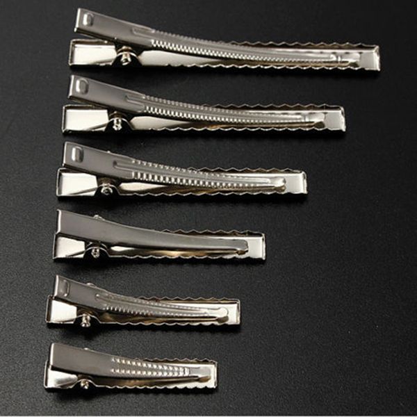 

etal hair alligator clips 35mm/40mm/45mm/55mm/65mm/75mm for hair style tools accessories 150pcs, Slivery;white