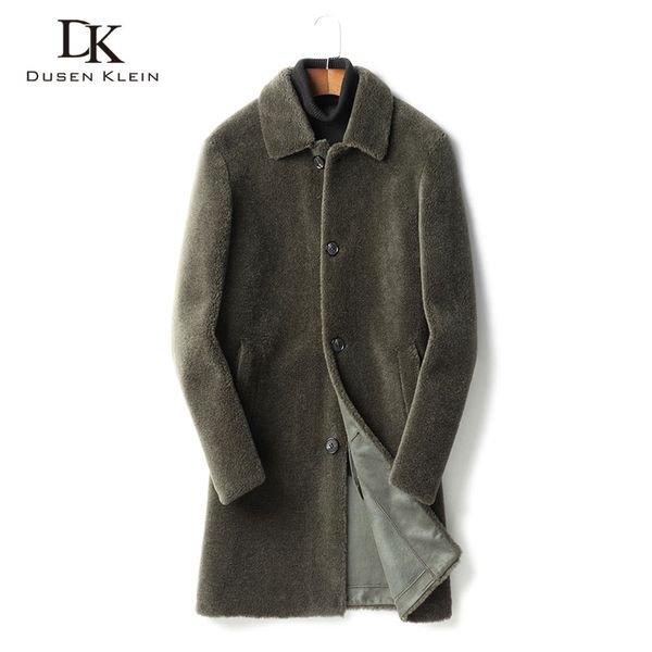 

men wool coat winter woolen jackets casual warm coat 2019 new long z9809, Black