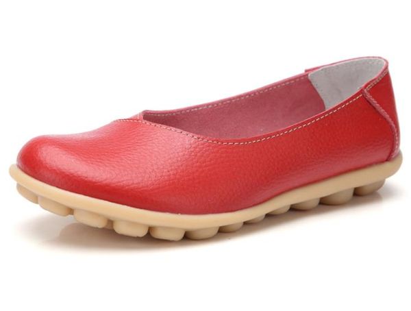 

women shoes leather flats wild breathable women's casual shoes 1335, Black