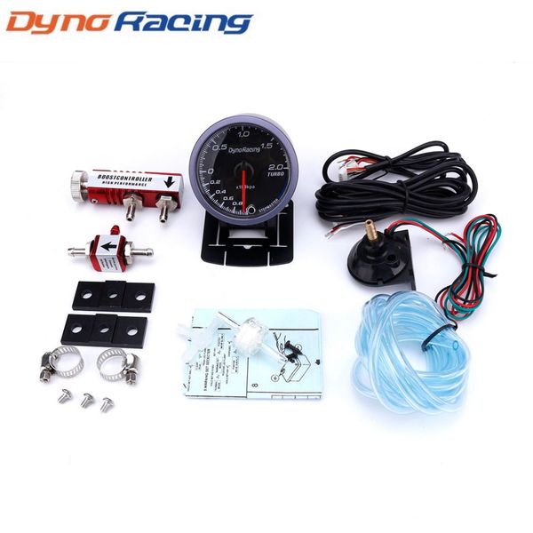 

dynoracing 60mm гоночный автомобиль turbo boost калибровочной 2bar / 200kpa + регулируемое turbo boost controller kit 1-30 psi in-кабина gau