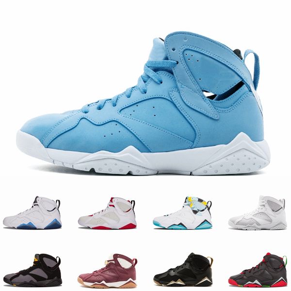 

2018 New 7 Basketball Shoes Men Women 7s VII Purple UNC Olympic Panton Pure Money Nothing Raptor N7 Zapatos Trainer Sport Shoe Sneaker