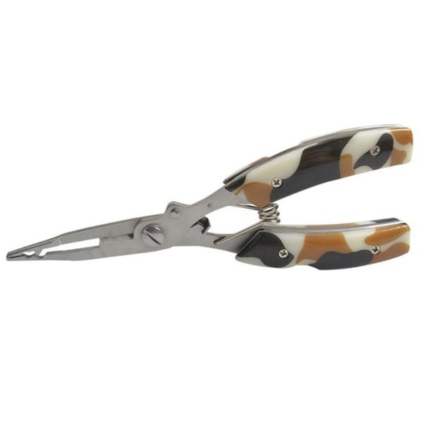 

multi-functional stainless steel road pliers camouflage belt knife road pliers open double ring cutting line pressure fishing ca