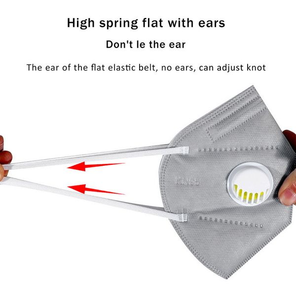 

bfaccia 10шт высокое качество kn95 маска pm2.5 рот крышка пылезащитные маски дыхательный клапан складной нетканый оптовая дропшиппинг x72a