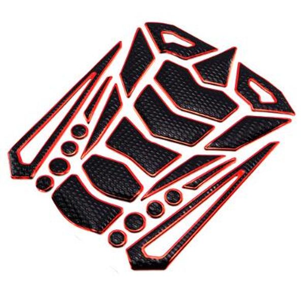 

motorcycle 3d sport bike oil fuel gas tank pad protect decal sticker rubber red