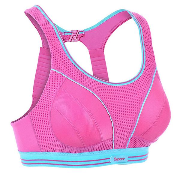 

women's compression racerback adjustable high impact running sports bra 32 34 36 38 40 a b c d dd e f, Red;black