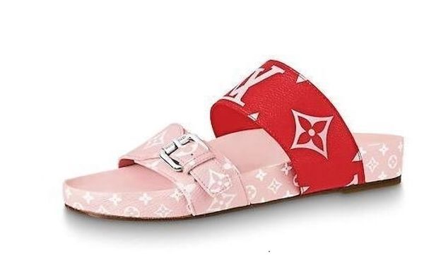 

2019 2019 1a57kc bom dia flat mule women slippers slippers drivers sandals slides sneakers princetown leather slipper real leather shoes, Red;white