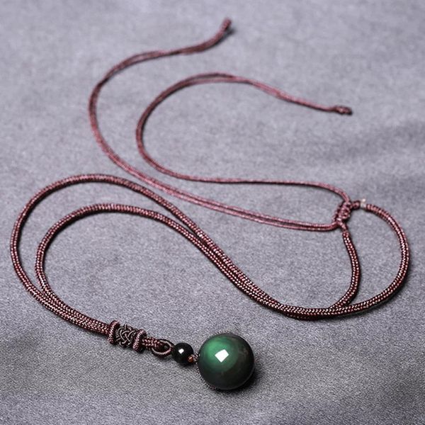 

fashion-ainbow eye beads ball natural stone pendant transfer lucky love crysta amulet pendant necklace jewelry, Silver