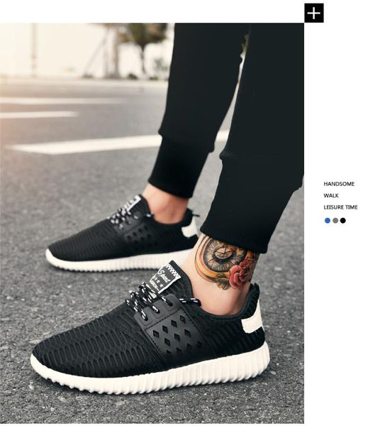 

men's breathable mesh shoes deodorant casual shoes men's white sneakers trend flat walking